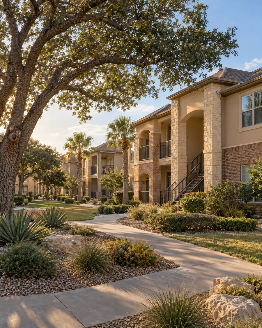 A well-maintained multifamily residential community in South Texas
